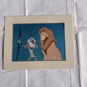 Vintage 1995 Disney Store Exclusive Lion King Lithograph Simba and Rafikki